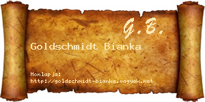 Goldschmidt Bianka névjegykártya